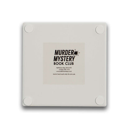 Sous-verre en céramique Murder Mystery Book Club Coffee