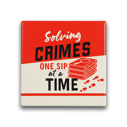 Sous-verre en céramique Murder Mystery Book Club Time