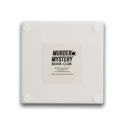 Sous-verre en céramique Murder Mystery Book Club Time