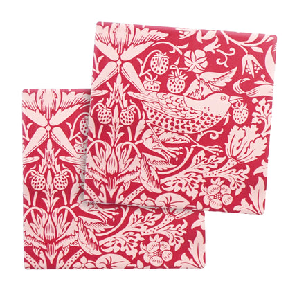 Lot de 2 sous-verres en céramique William Morris - ACS Raspb