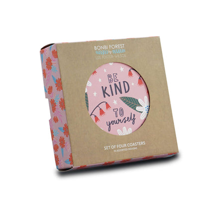 Lot de 4 sous-verres Bonbi Forest - Quotes