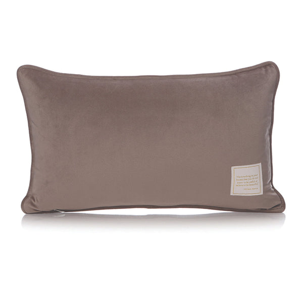 Coussin carré William Morris - ACS gris saule 30 x 50 cm