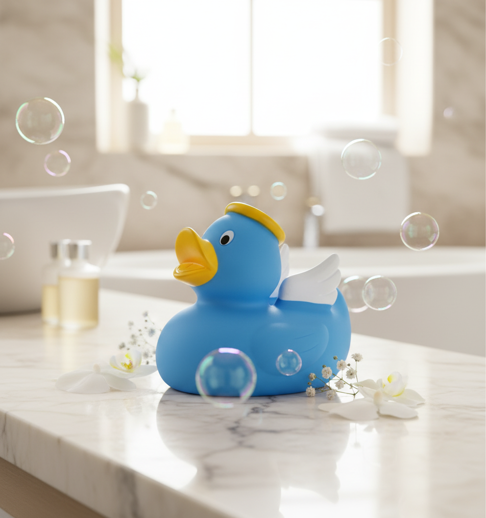 Pato de ángel azul