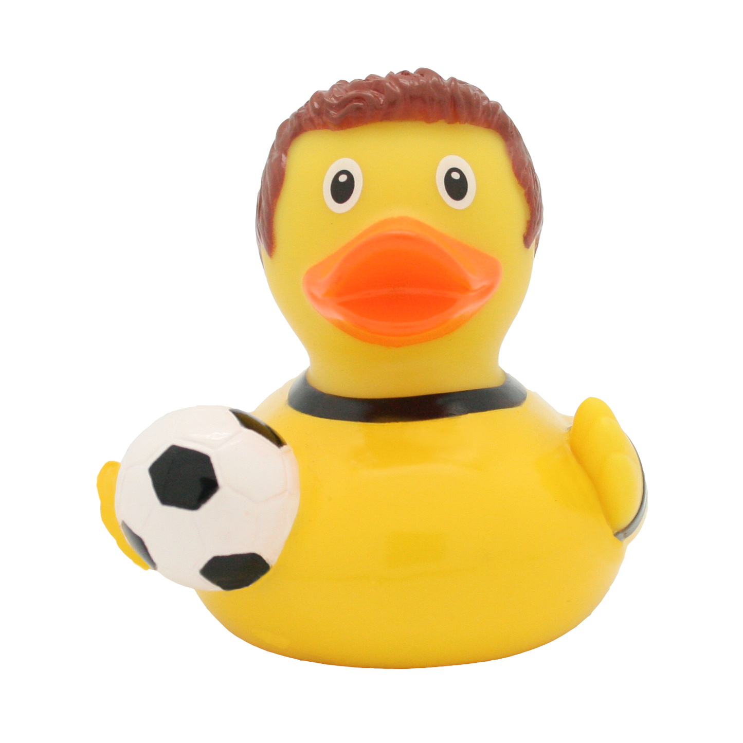 Pato de futebol amarelo