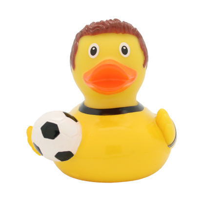 Pato de futebol amarelo