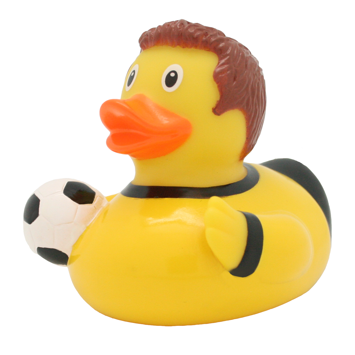 Pato de futebol amarelo