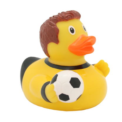 Pato de futebol amarelo