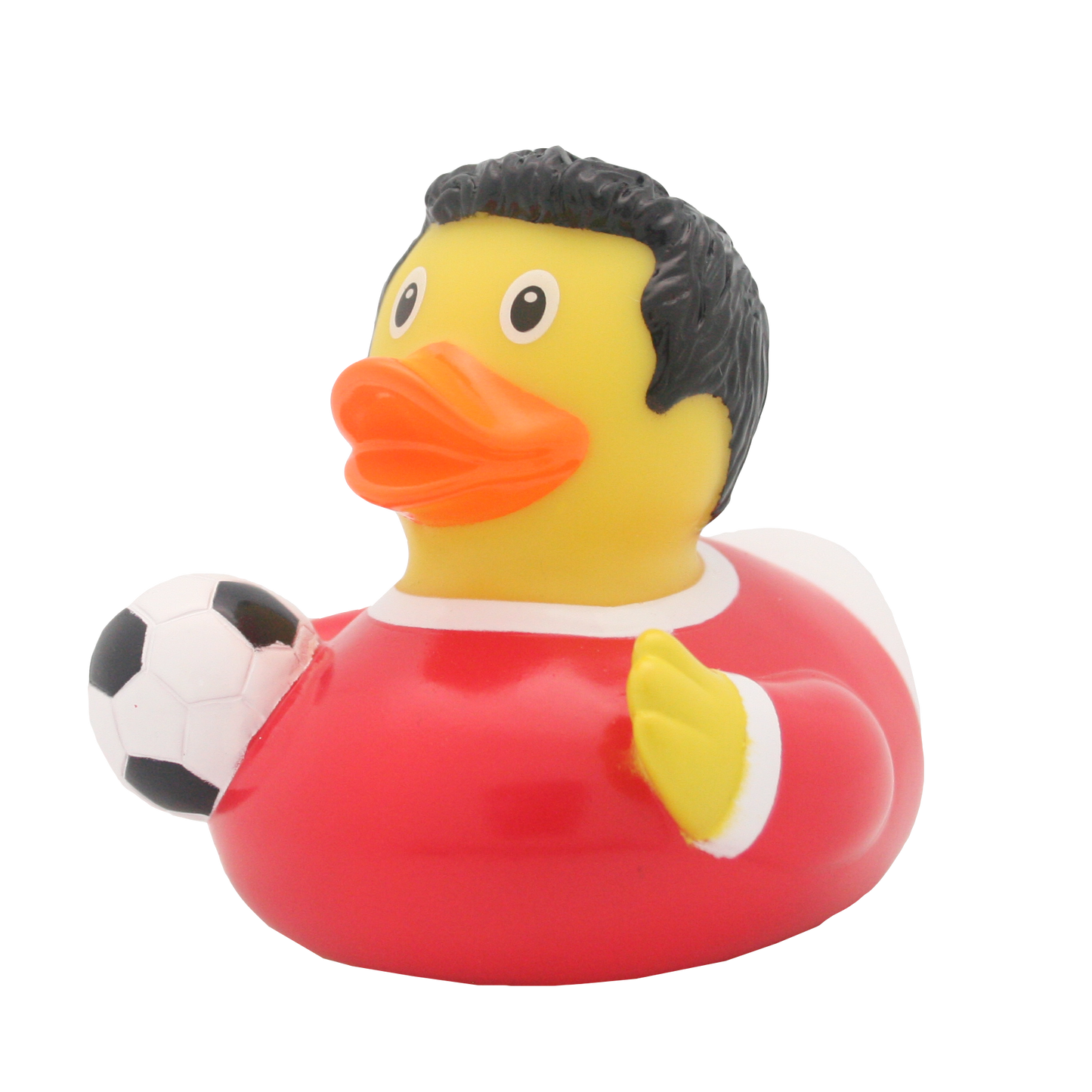 Pato de futebol vermelho