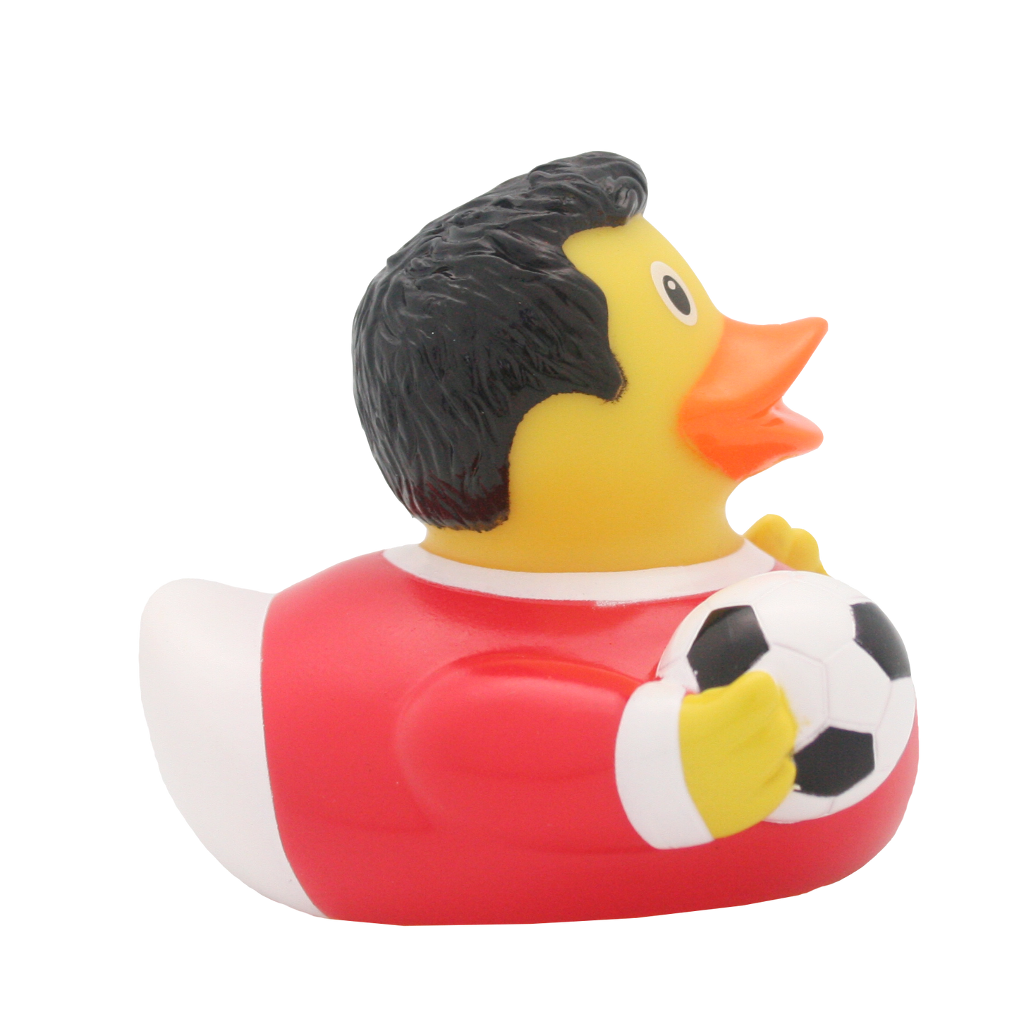 Pato de futebol vermelho