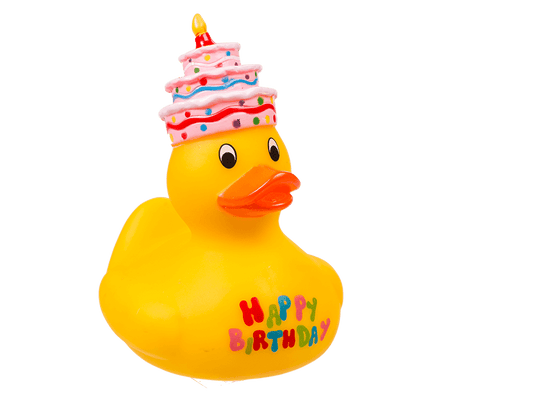 Cumpleaños de pato amarillo