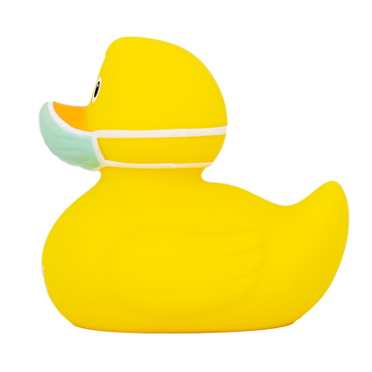 Nuevo pato de corona amarillo "nuevo" nuevo normal