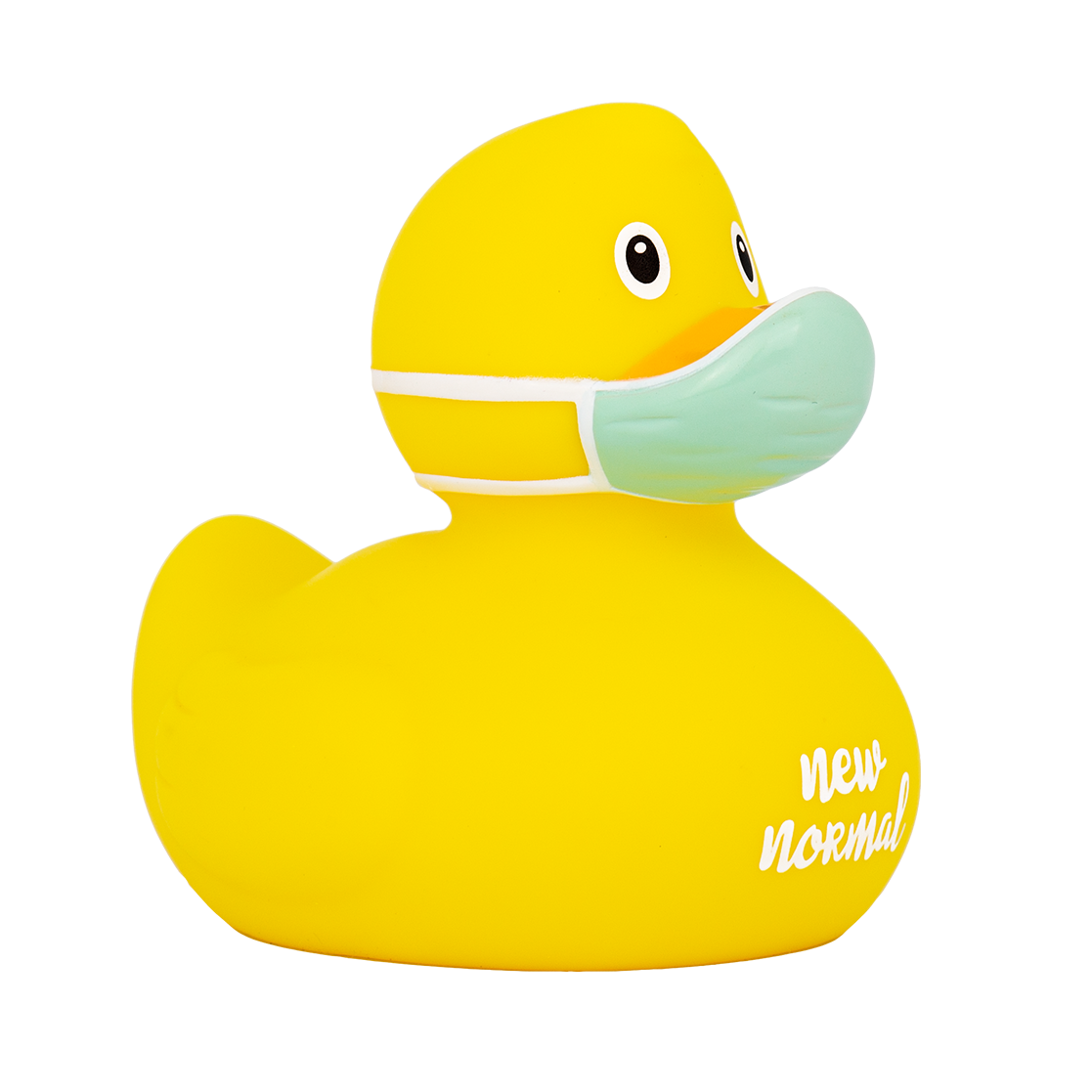 Nuevo pato de corona amarillo "nuevo" nuevo normal