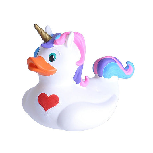 Pato de unicornio blanco