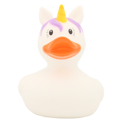 Pato de unicornio blanco