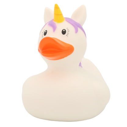 Pato de unicornio blanco