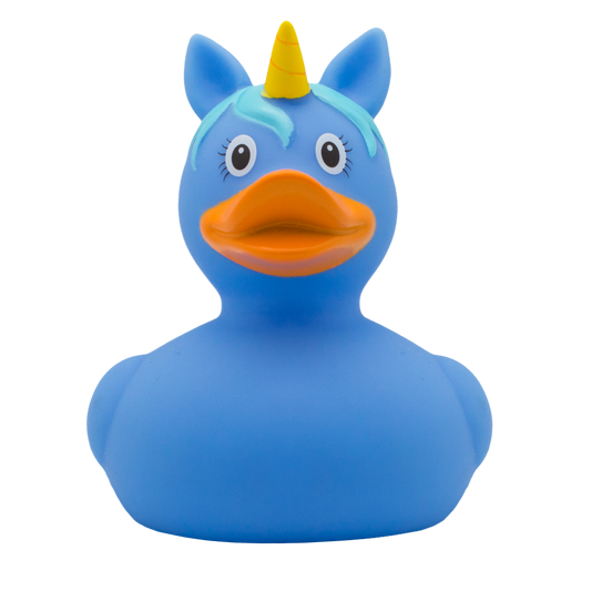 Pato de unicornio azul