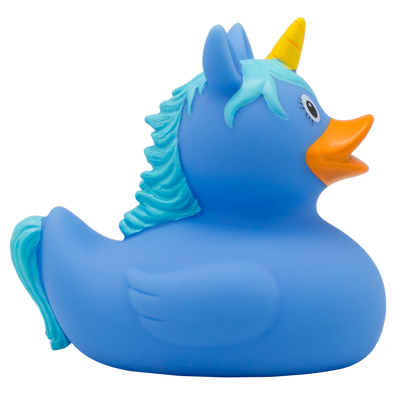 Pato de unicornio azul