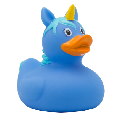 Pato de unicornio azul