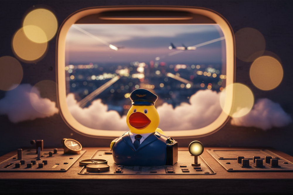 Pato piloto de linha