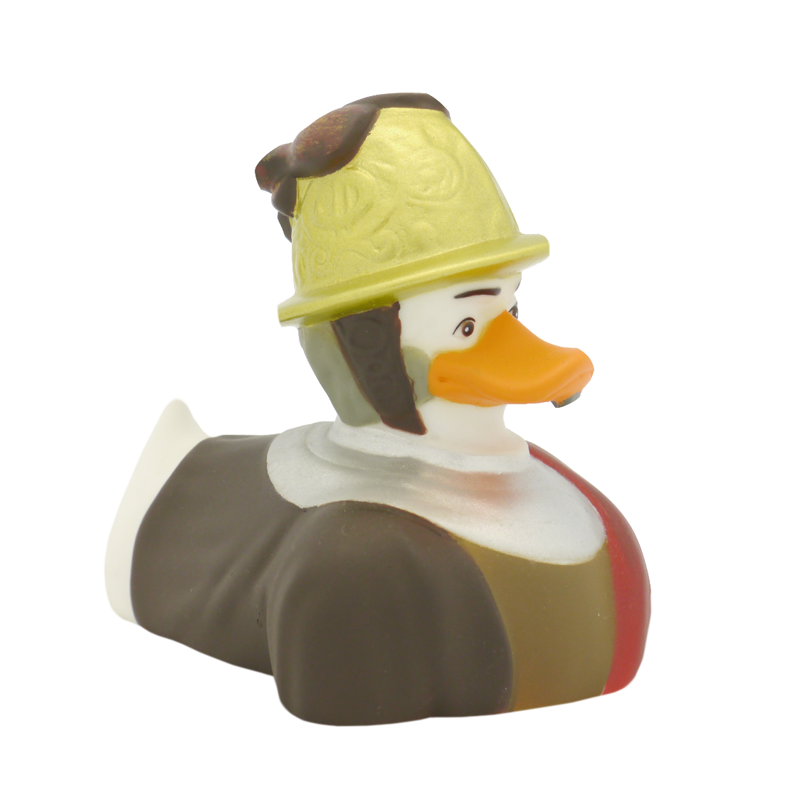 Duck Man en el casco dorado