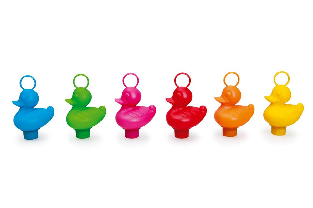 Lot de 6 Canards de Pêche aux Canards - Arc en Ciel