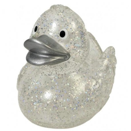 Pato de glitter prateado