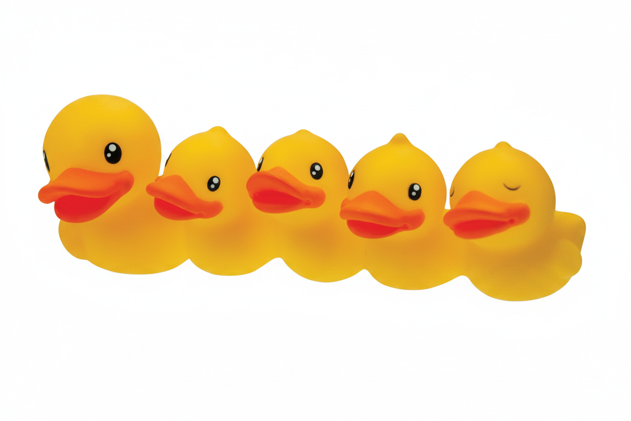 Dot cepillo de dientes Family Duck amarillo