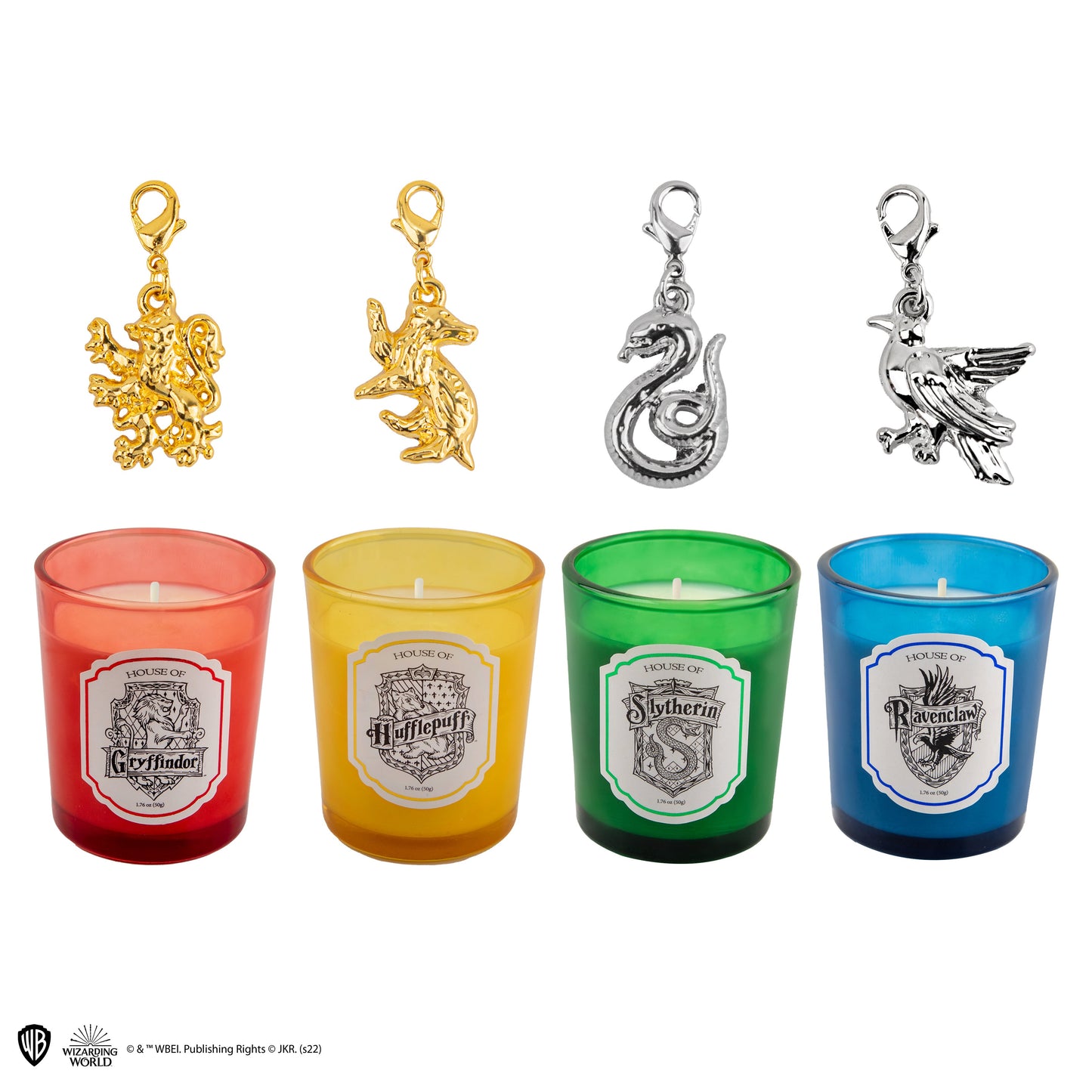 Set of 4 Hogwarts Scented Candles with Charm Bracelet