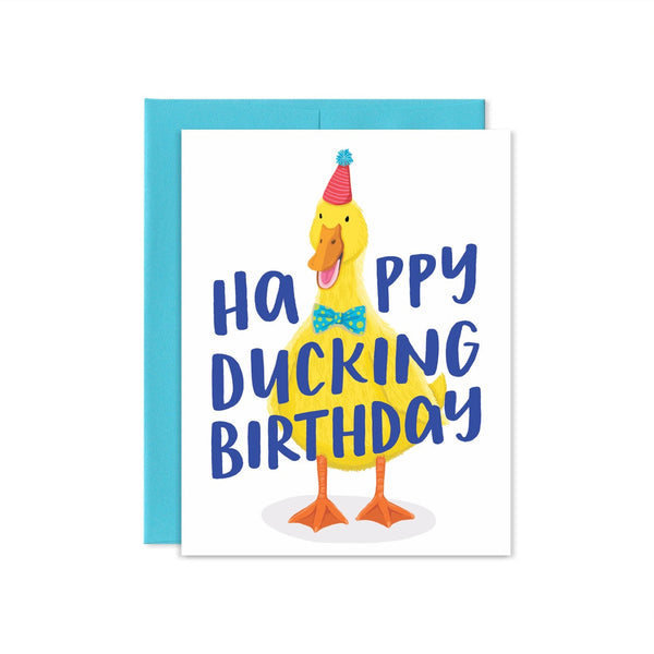 Biglietto di auguri di compleanno a forma di anatra