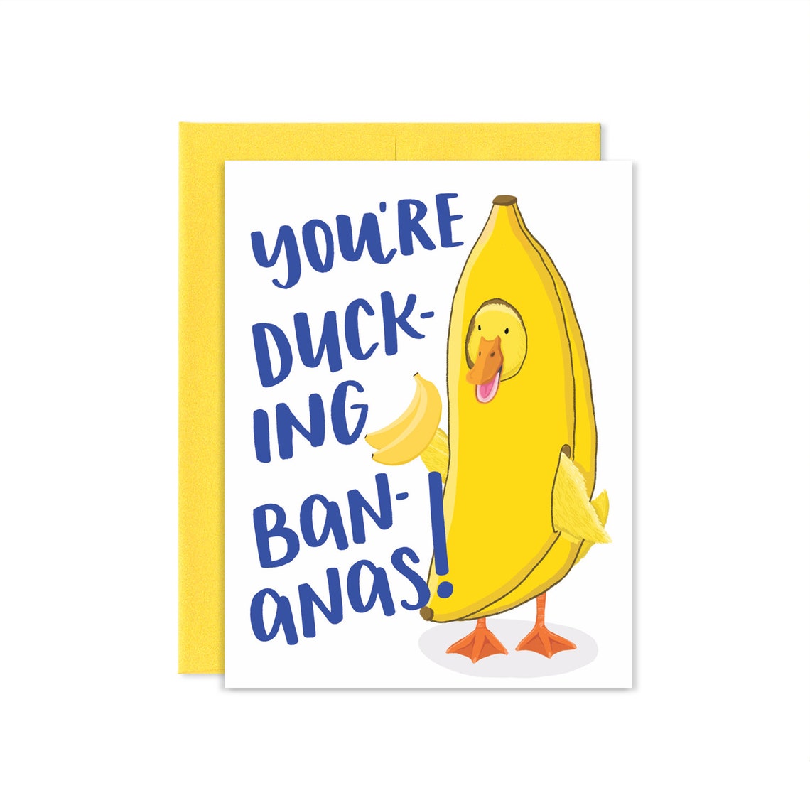Tarjeta de felicitación de Banana Duck
