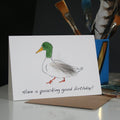 Duck Carte Colvert Birthday Plume