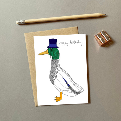 Mr Mallard Happy Birthday Card