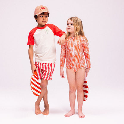Swimming T-Shirt Short Sleeves - Red - Catch Of The Day