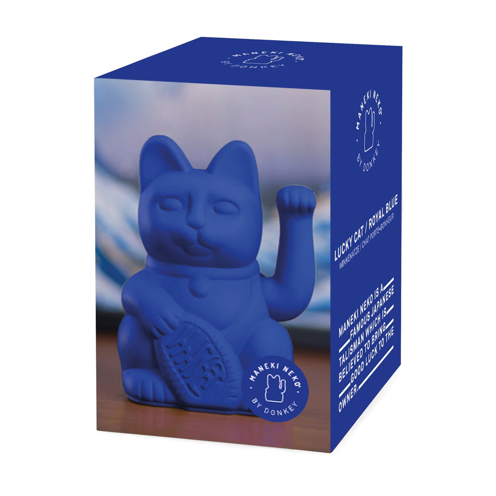 Gato de la suerte azul real