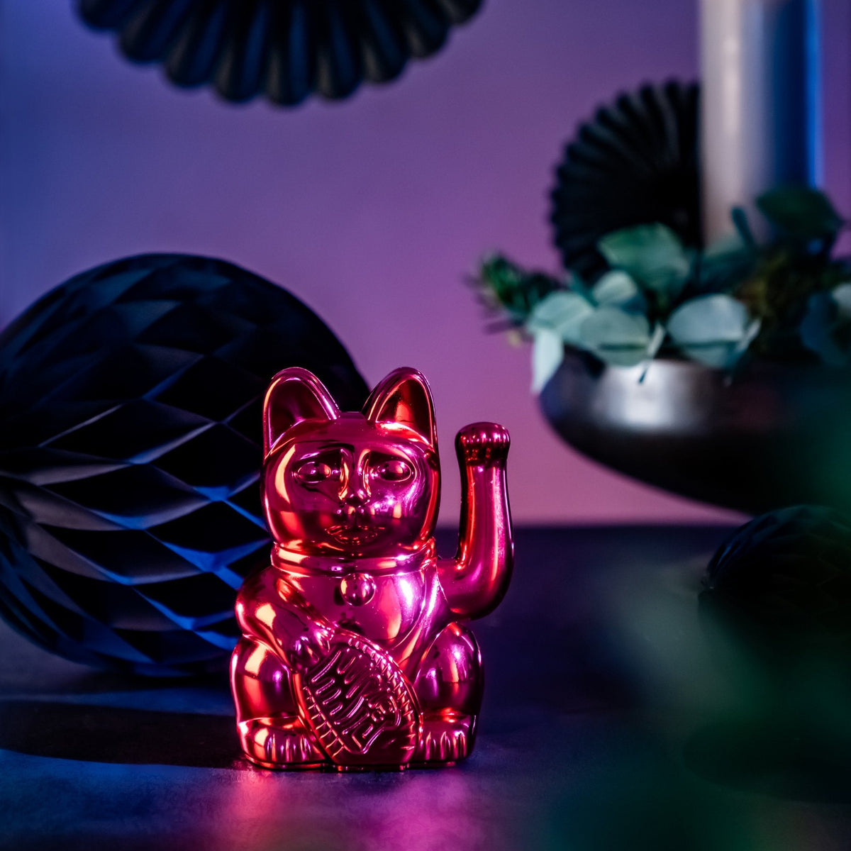 Chat Chanceux Rouge Brillant - Édition Xmas