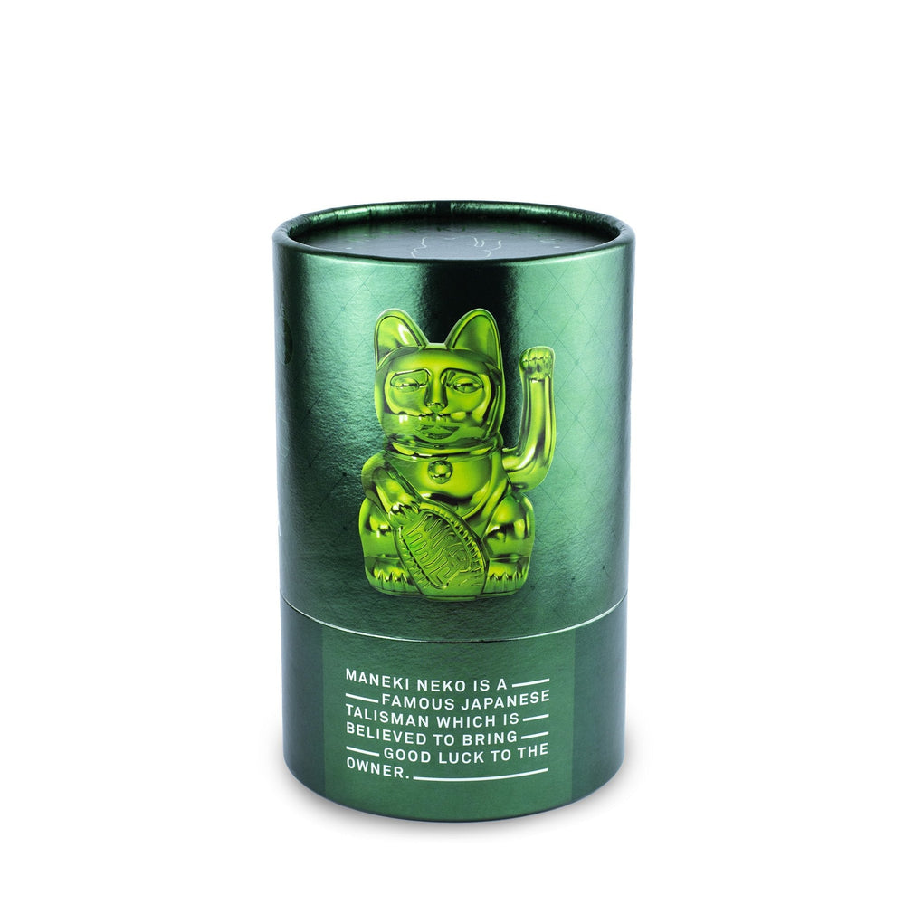 Chat Chanceux Vert Brillant - Édition Xmas