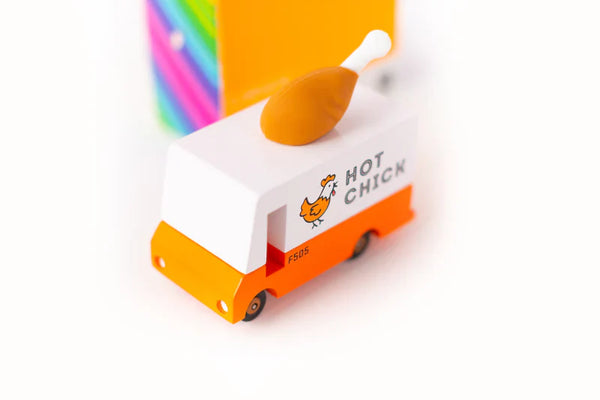 Candycar World Camion di legno - Furgone del pollo fritto / Pulcino caldo