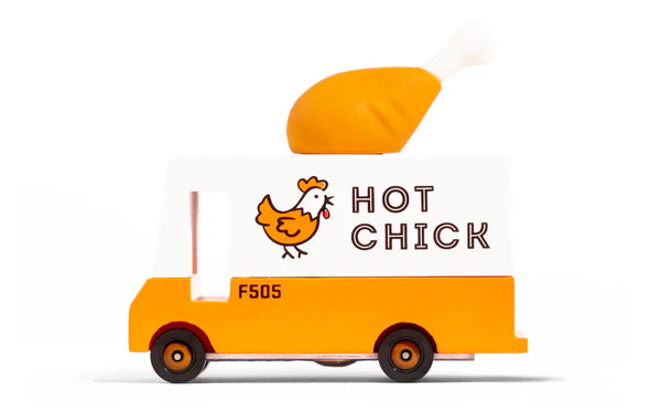 Candycar World Camion di legno - Furgone del pollo fritto / Pulcino caldo