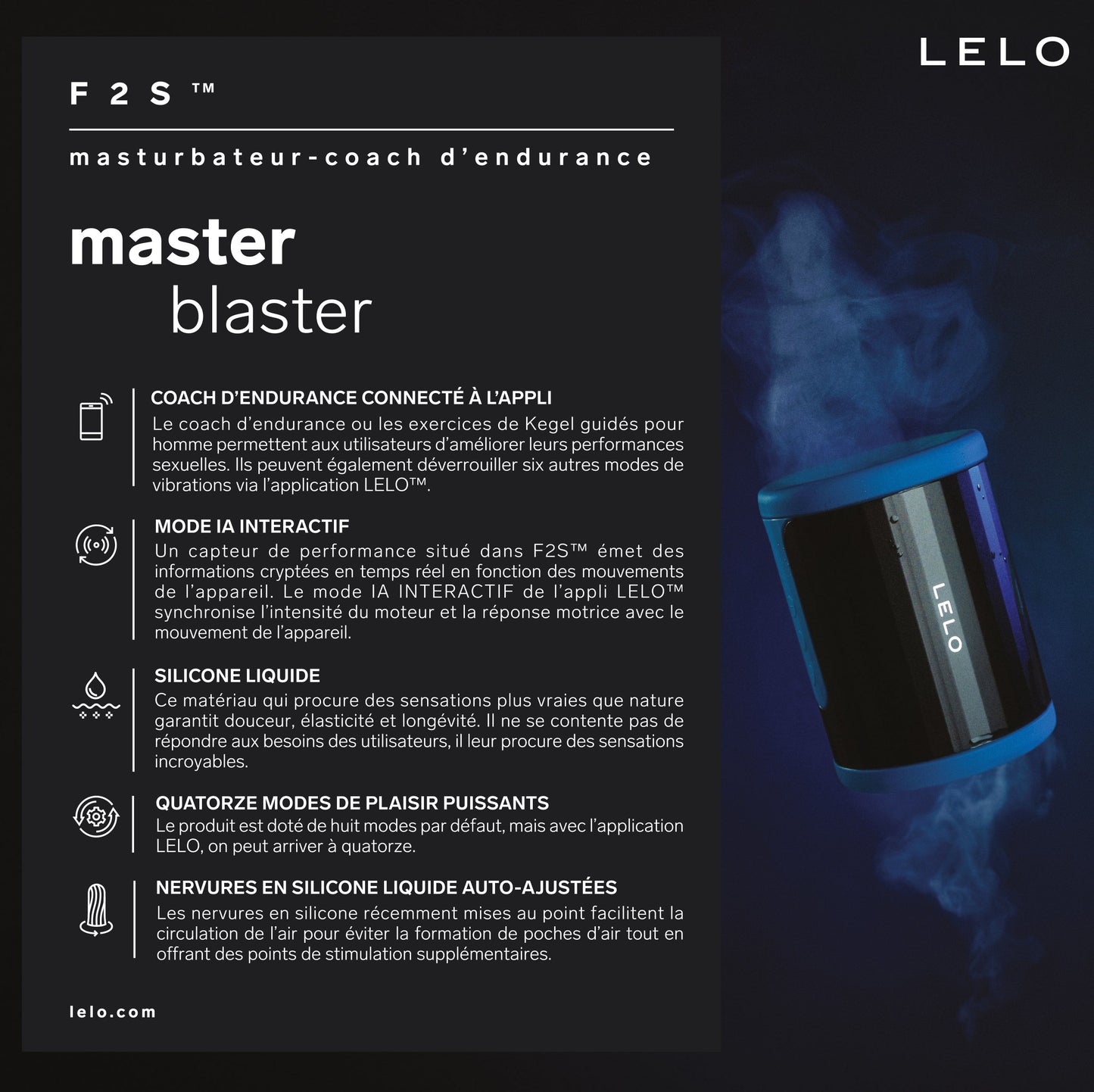 F2S™ – Masturbateur connecté avec coach intégré