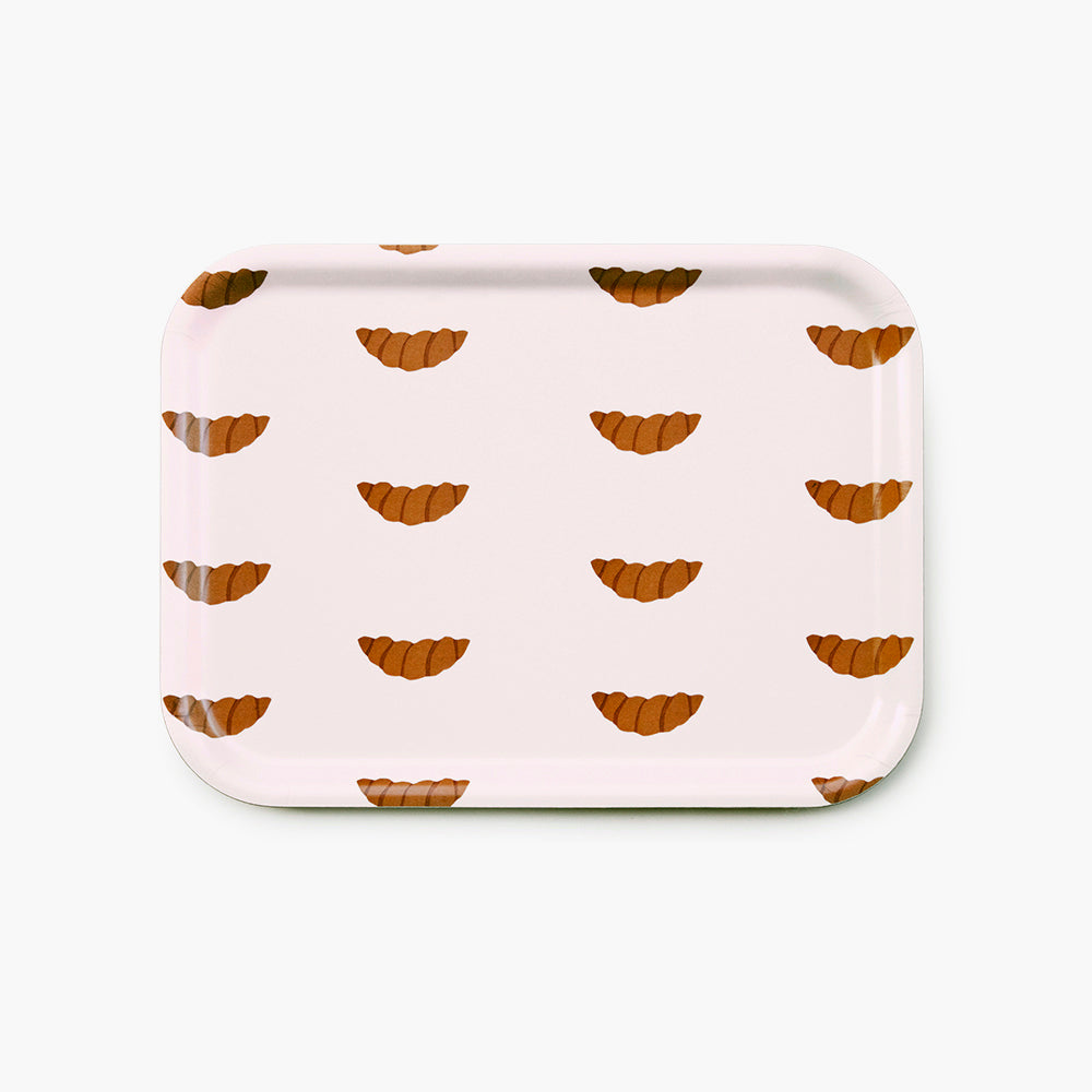CROISSANT Peach Rectangular Serving Tray - 27x20 cm
