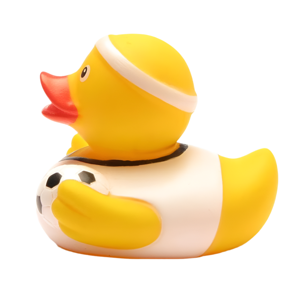 Pato de fútbol blanco