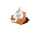 Pin de la película y el relax del pato blanco