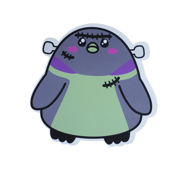 Autocollant Pingouin Halloween Frankenstein