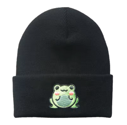Bonnet Grenouille Kawaii Brodée