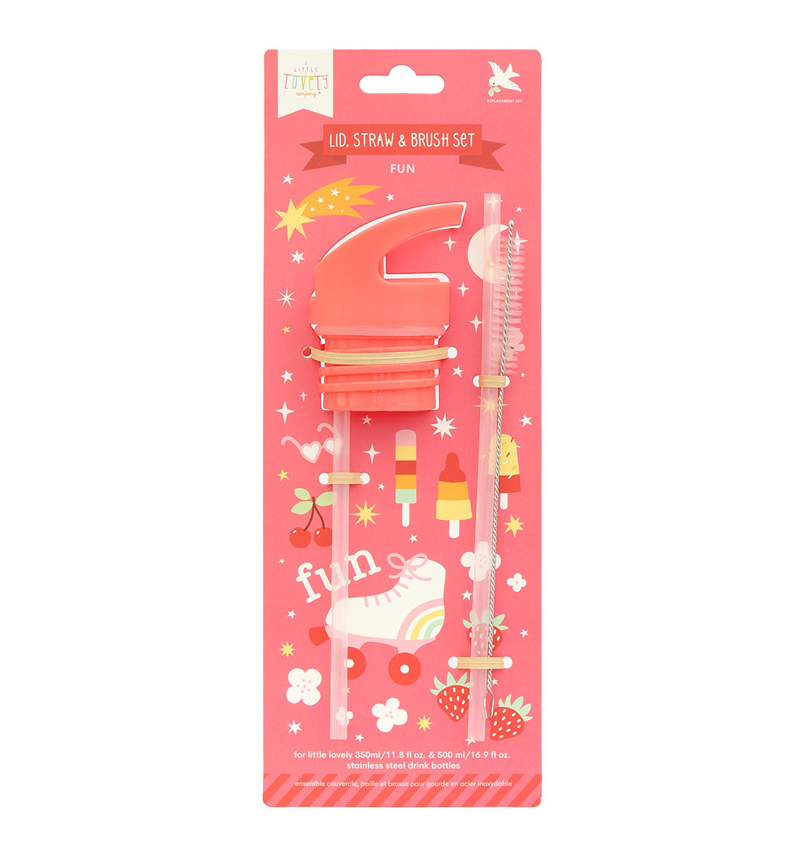 Kit bouchon, paille et goupillon - Fun