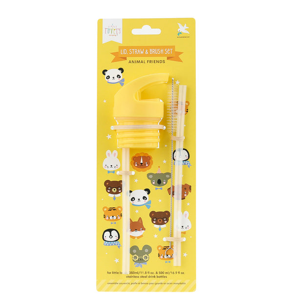 Kit bouchon, paille et goupillon - Amis des animaux – vue 2 – A Little Lovely Company