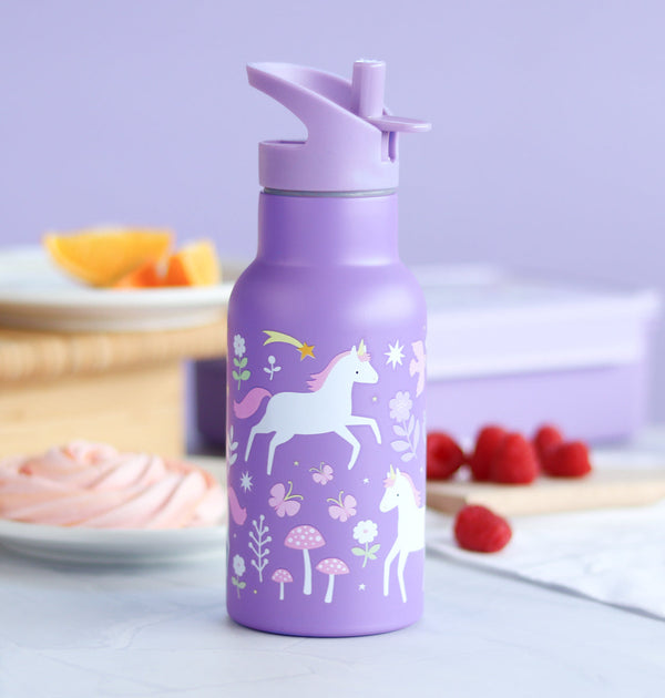 Gourde enfant en inox - Unicorn Dreams – vue 2 – A Little Lovely Company