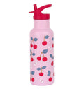 Gourde XL en inox - Cerises