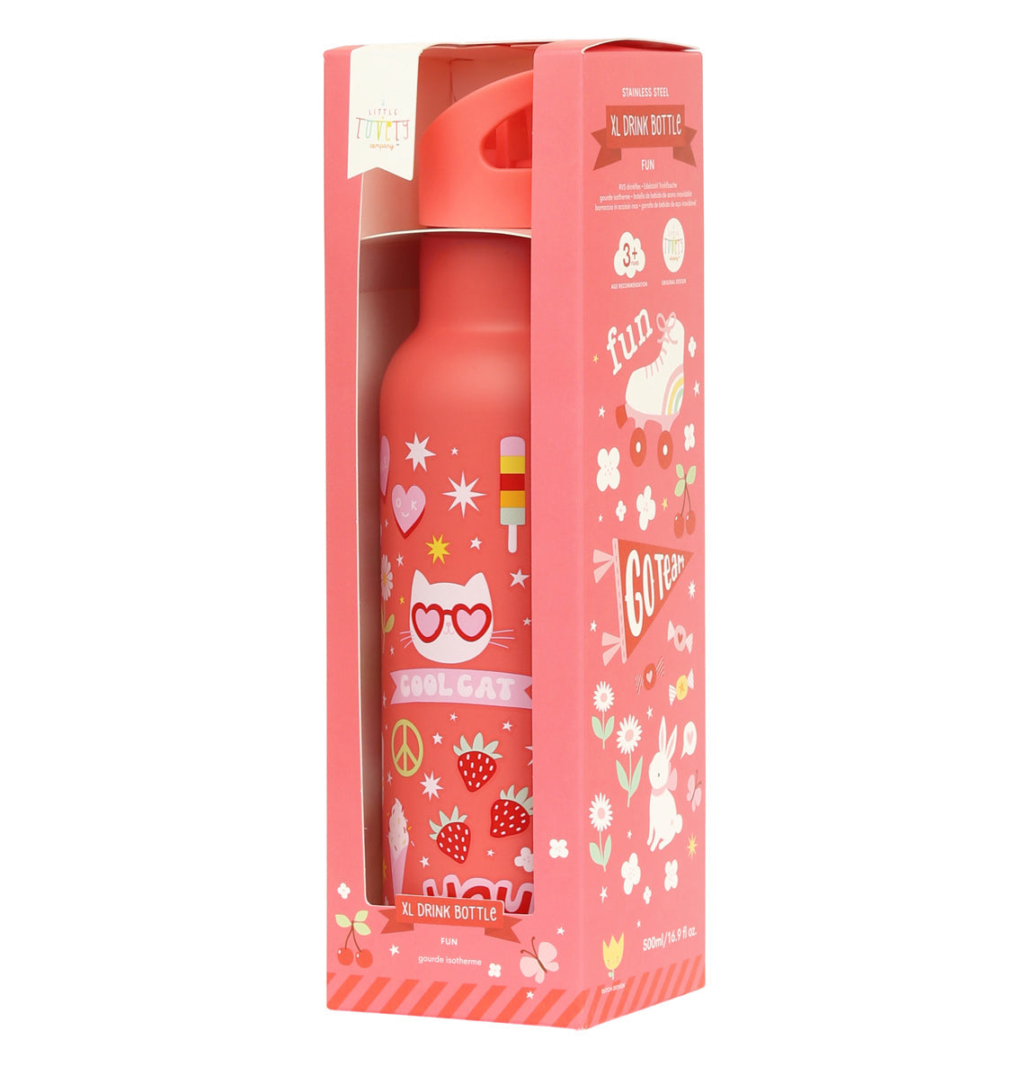 Gourde XL en inox - Fun – vue 7 – A Little Lovely Company