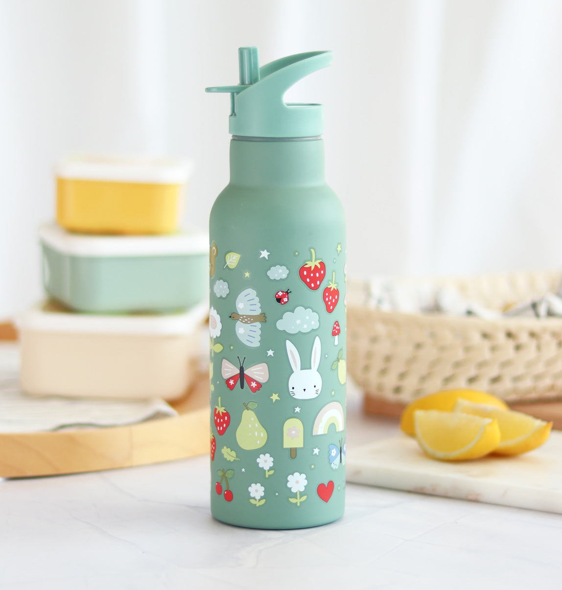 Gourde XL en inox - Joy – vue 2 – A Little Lovely Company